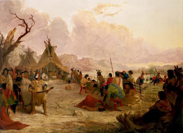 Medicine Dance Of The Dakota Or Sioux Indians by Seth Eastman Oil Painting Reproductions