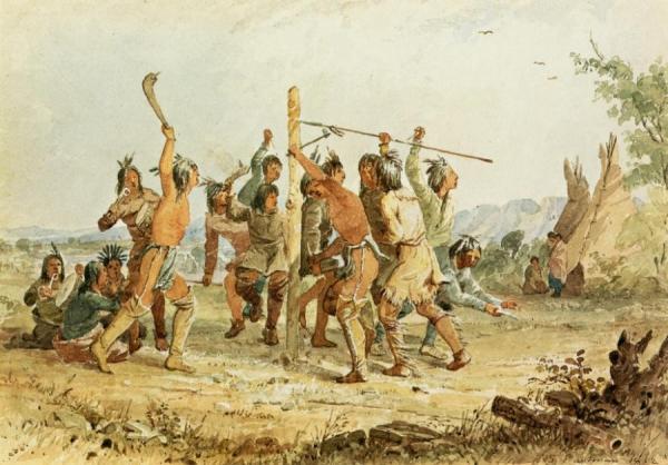 Striking The Post by Seth Eastman