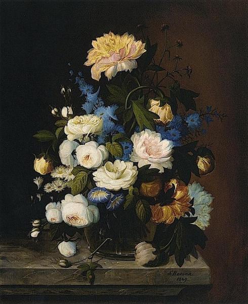 Severin Roesen Bouquet Of Flowers