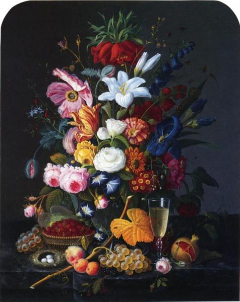 Floral Still Life by Severin Roesen