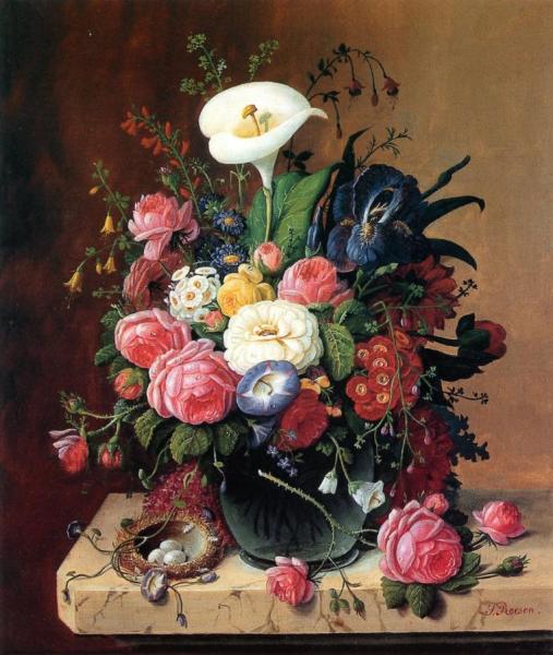 Floral Still Life by Severin Roesen
