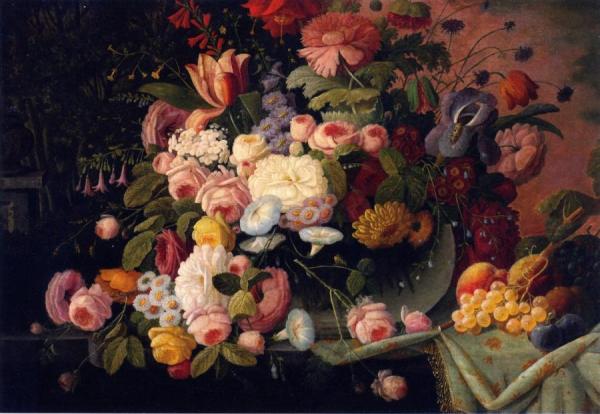 Still Life With Flowers by Severin Roesen