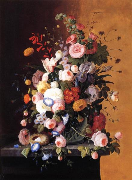 Still Life With Flowers by Severin Roesen