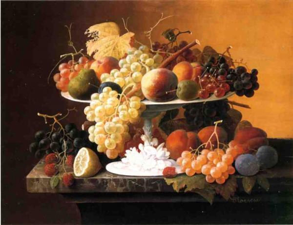 Still Life With Fruit by Severin Roesen Oil Painting Reproductions