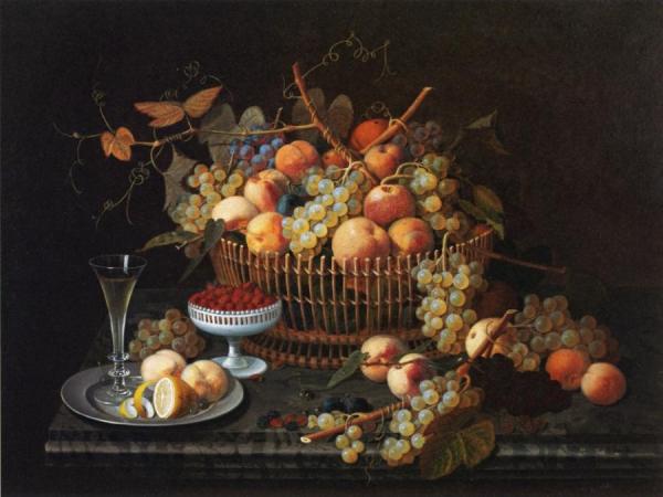 Still Life With Fruit And Vase by Severin Roesen