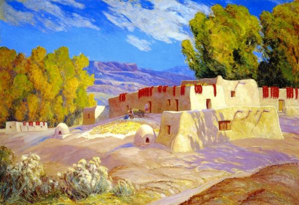 October In New Mexico by Sheldon Parsons Oil Painting Reproductions