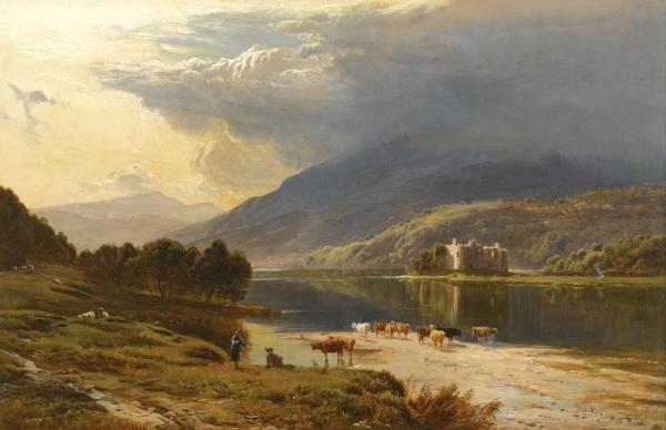 Kilchurn Castle,loch Awe(1868) by Sidney Richard Percy Oil Painting Reproductions