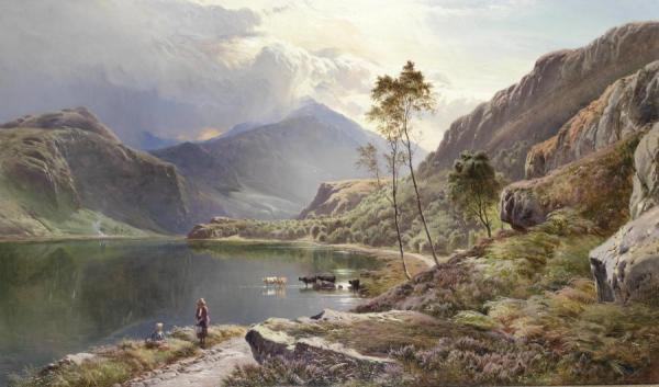 Llyn-y-ddinas North Wales by Sidney Richard Percy Oil Painting Reproductions