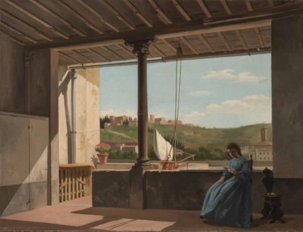 The Terrace by Silvestro Lega