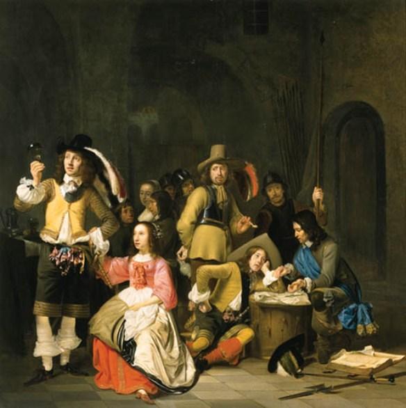 Simon Kick A Company Of Soldiers In A Guardroom Preparing For Battle