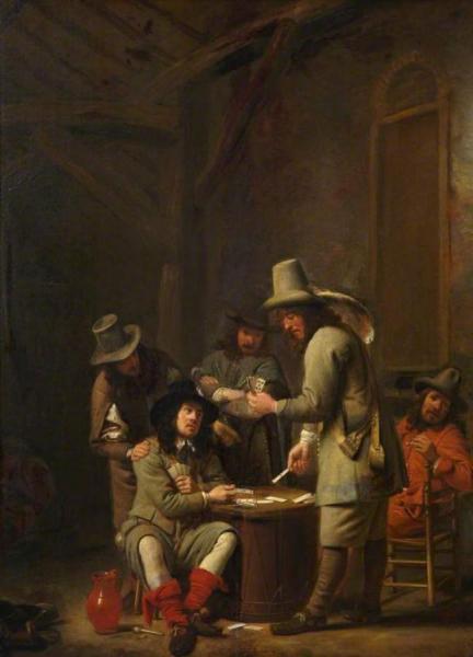 Soldiers At Cards by Simon Kick Oil Painting Reproductions