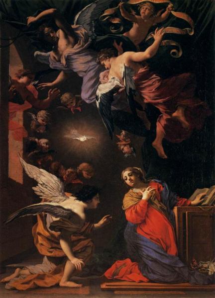 Annunciation by Simon Vouet Oil Painting Reproductions