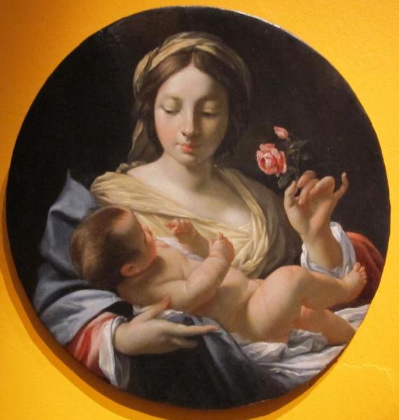 Madonna With A Rose by Simon Vouet Oil Painting Reproductions