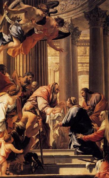Presentation In The Temple by Simon Vouet Oil Painting Reproductions