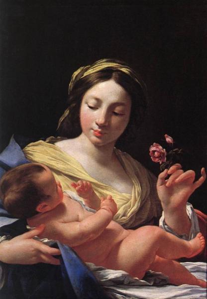 Virgin And Child by Simon Vouet