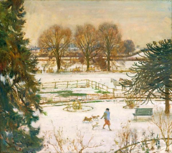 From My Bedroom Window, 1930 by Sir Alfred James Munnings