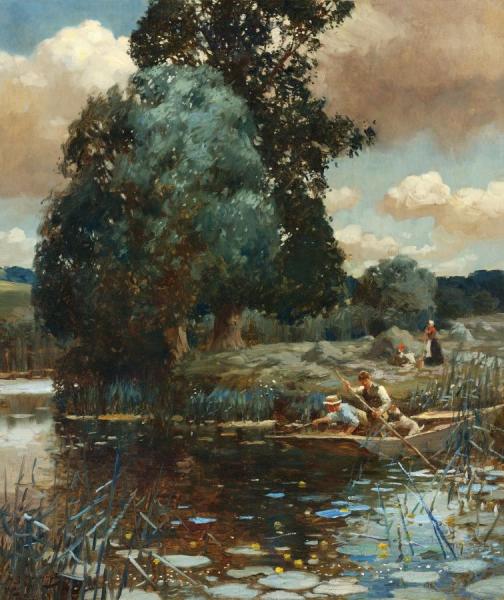 A Summer Afternoon by Sir Alfred James Munnings