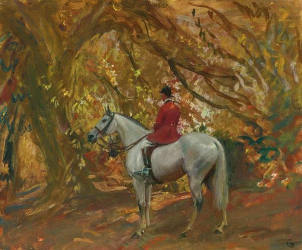 Autumn Sunshine by Sir Alfred James Munnings