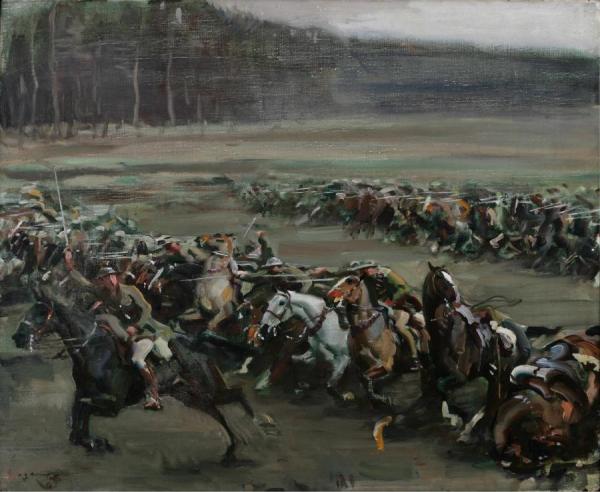 Charge Of Flowerdew's Squadron,1918 by Sir Alfred James Munnings