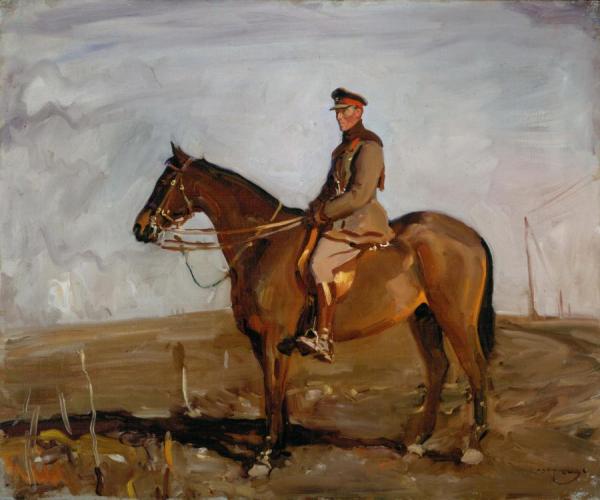 Sir Alfred James Munnings General Jack Seely And Warrior