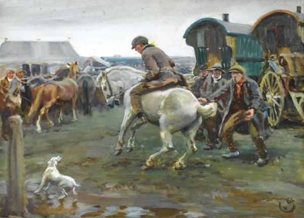 Sir Alfred James Munnings Horse Fair