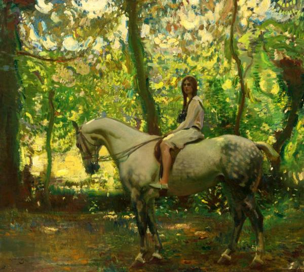 Marjory (girl On Horseback) by Sir Alfred James Munnings