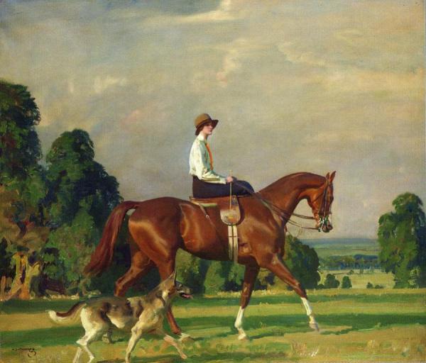 Sir Alfred James Munnings Miss Ruth Brady On Bugle Call