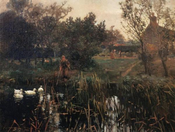 Near Dedham by Sir Alfred James Munnings