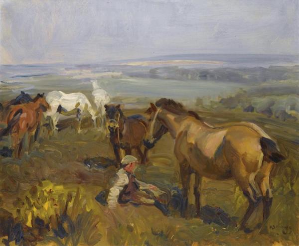 Sir Alfred James Munnings On Exmoor