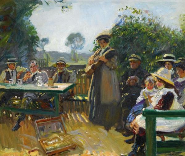 Somewhere The Sun Is Shining by Sir Alfred James Munnings