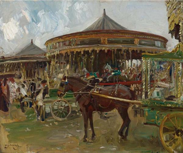 The Carousel by Sir Alfred James Munnings