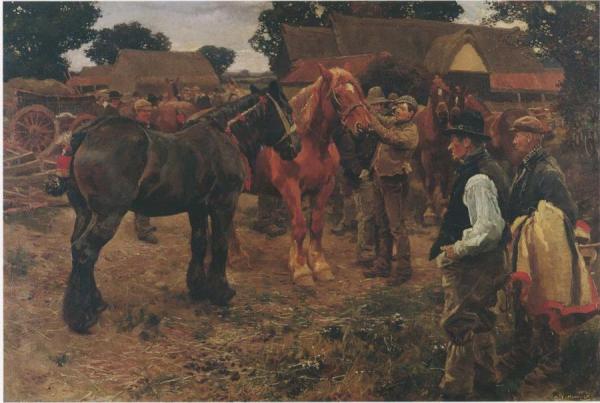 The Horse Fair by Sir Alfred James Munnings