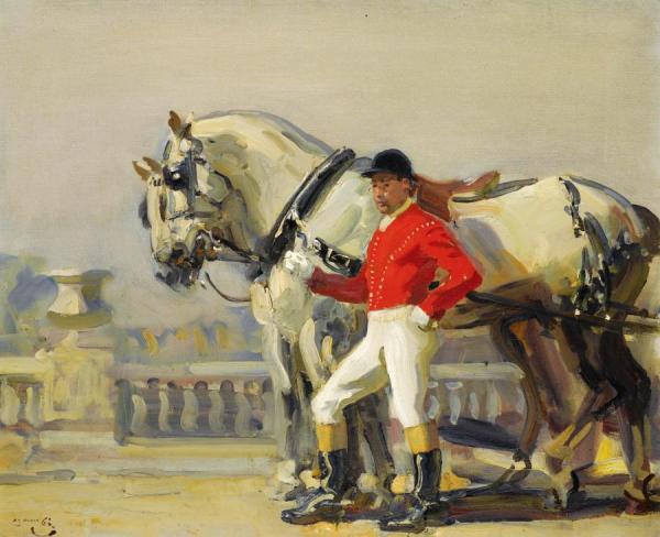The Lead Horse Of The Royal Carriage by Sir Alfred James Munnings