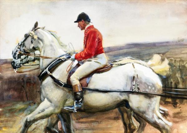 The Leaders by Sir Alfred James Munnings