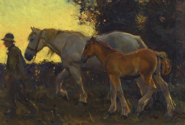 Wending Home by Sir Alfred James Munnings