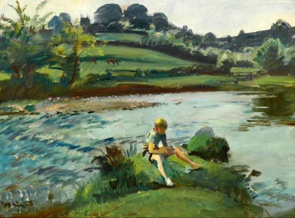 Sir Alfred James Munnings Withypool By The Barle, Exmoor