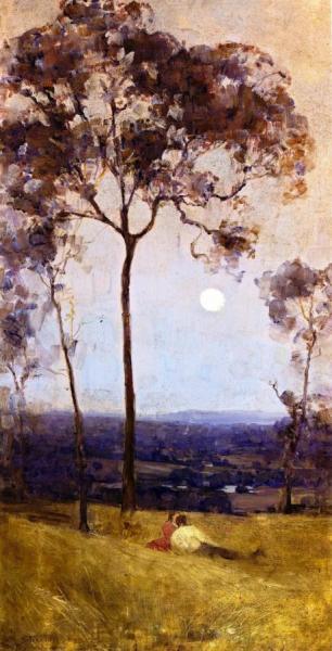 Above Us The Great Grave Sky by Sir Arthur Streeton