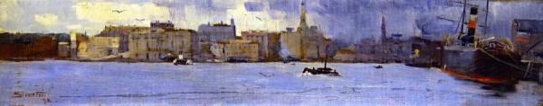Circular Quay by Sir Arthur Streeton