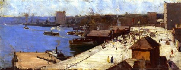Circular Quay by Sir Arthur Streeton