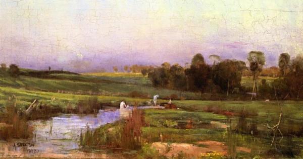 Evening With Bathers by Sir Arthur Streeton