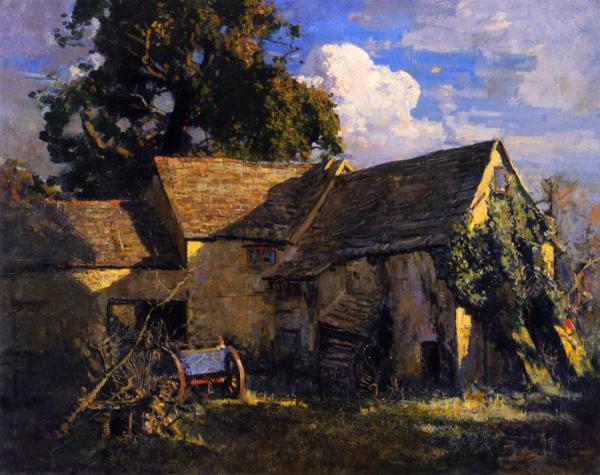 Everetts Old Mill, Corfe by Sir Arthur Streeton