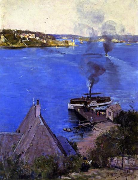 From Mcmahon's Point - Fare One Penny by Sir Arthur Streeton