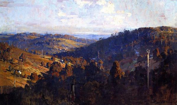 Lley From Olinda Top by Sir Arthur Streeton
