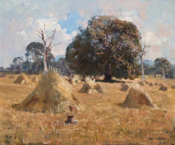 Oat Harvest by Sir Arthur Streeton