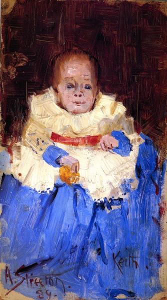 Orange, Blue And White by Sir Arthur Streeton Oil Painting Reproductions