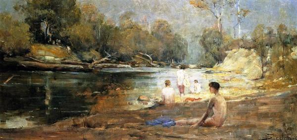 The Bathers by Sir Arthur Streeton Oil Painting Reproductions