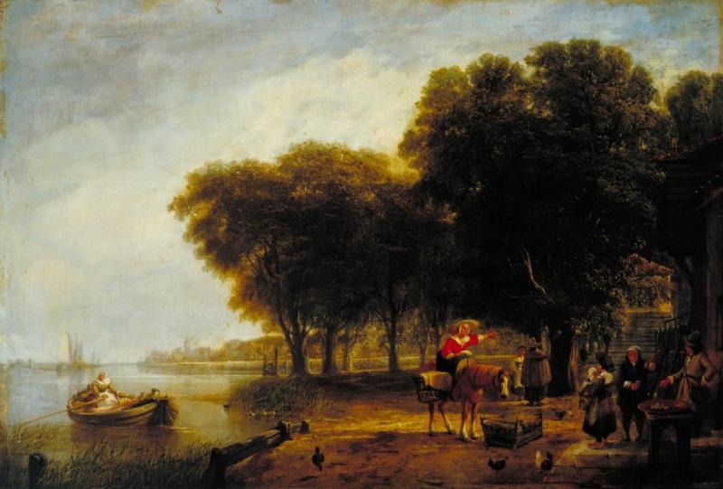 Dutch Peasants Waiting The Return Of The Passage Boat, 1834 by Sir Augustus Wall Callcott
