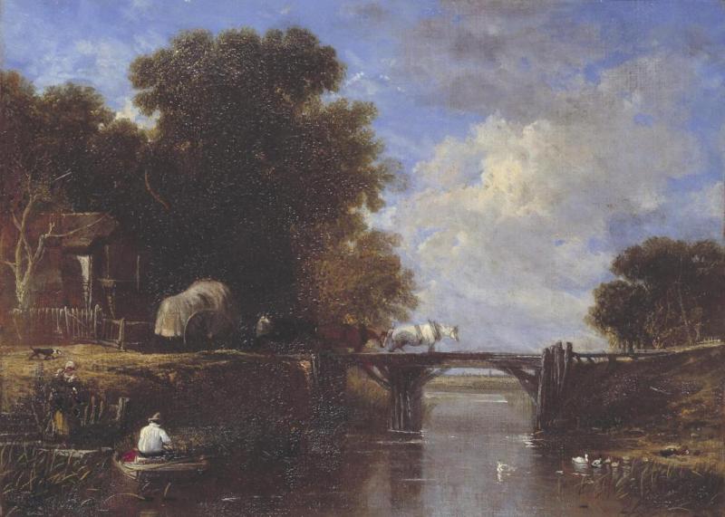 Wooden Bridge, C.1835 by Sir Augustus Wall Callcott