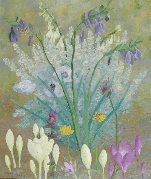 A Still Life Of Autumn Flowers by Sir Cedric Morris