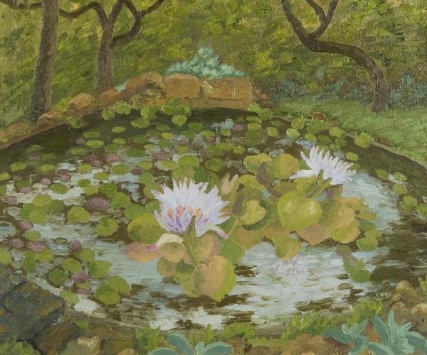 African Water Lily   Madeira by Sir Cedric Morris Oil Painting Reproductions